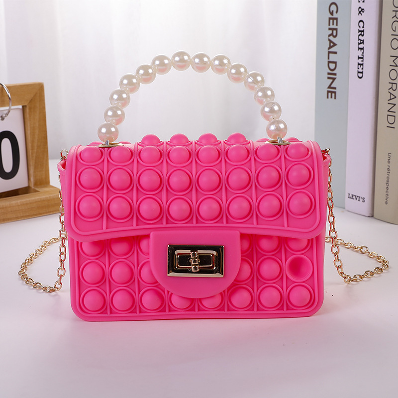 ■JILLSTUART■ Breadchain mini cross bag 6 colors JLBA5F956B Wholesale Kids Girls Fashion Sweet Candy Color Silicone Mini
