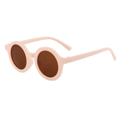 Kids Unisex Fashion Casual Candy Color Basic Round Frame Sunglasses