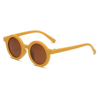 Kids Unisex Fashion Casual Candy Color Basic Round Frame Sunglasses