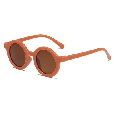 Kids Unisex Fashion Casual Candy Color Basic Round Frame Sunglasses