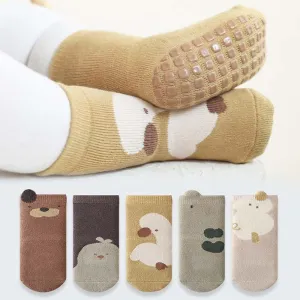 Kids Boys Girls Spring Autumn Cute Cartoon Pattern Combed Cotton Thickening Stockings