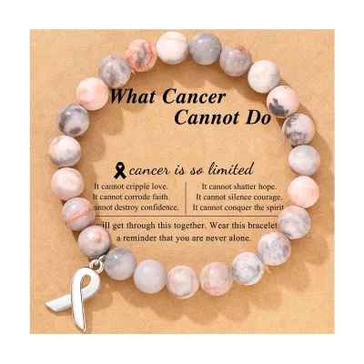 Women Fashion Pink Crystal Bow Ribbon Beaded Bracelet