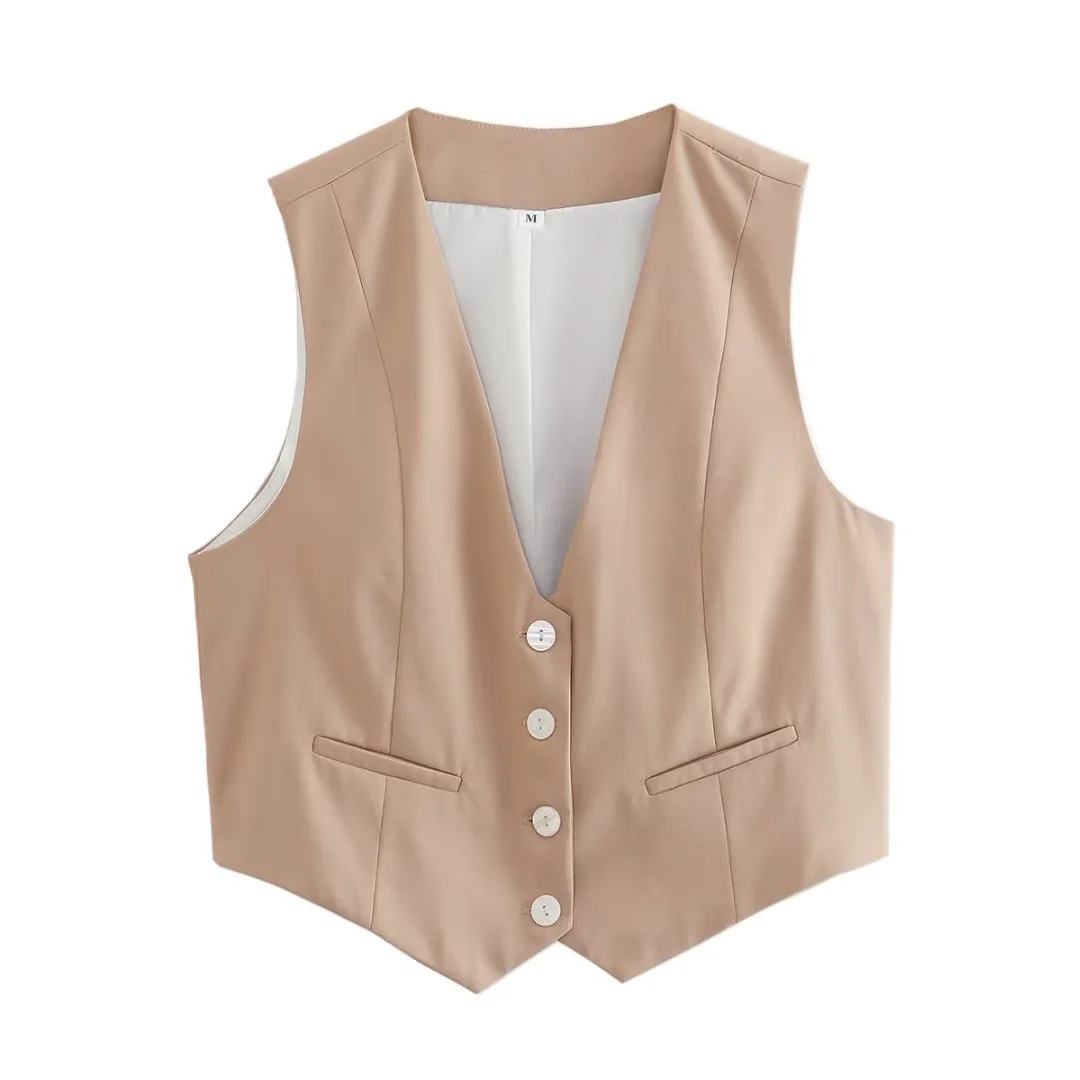 トップス chemehc RIBBON TWILL VEST Stone Twill Lilah Vest | Pomander Place