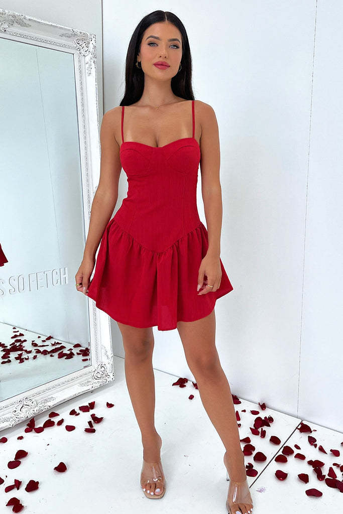 Wholesale Women Fashion Sexy Solid Color Sling Mini Dress
