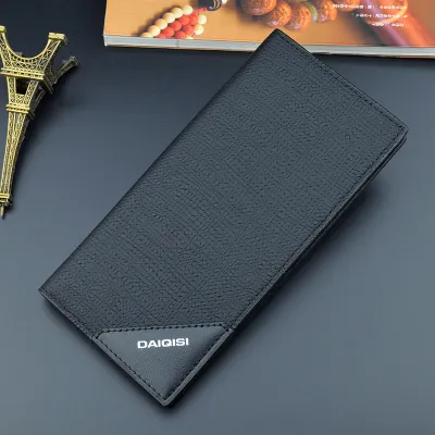 Men Casual Fashion Long Multi-Card Wallet PU Leather Business Commute Solid Color
