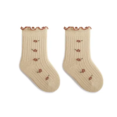 Kids Unisex Cute Tiny Flower Cotton Combed Socks