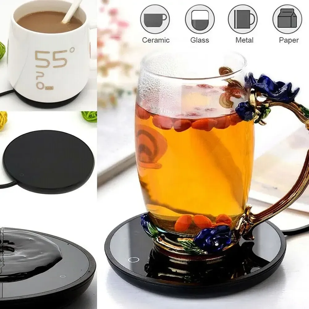 Portable Heating Cup Pad Coffee Mug Warmers USB Warmer For Office