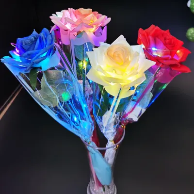 Valentine Day Fashion Creative Simulation LED Luminous Roses