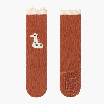 Kids Unisex Autumn Winter Warm Cartoon Animal Pattern Thickening Combed Cotton Stockings