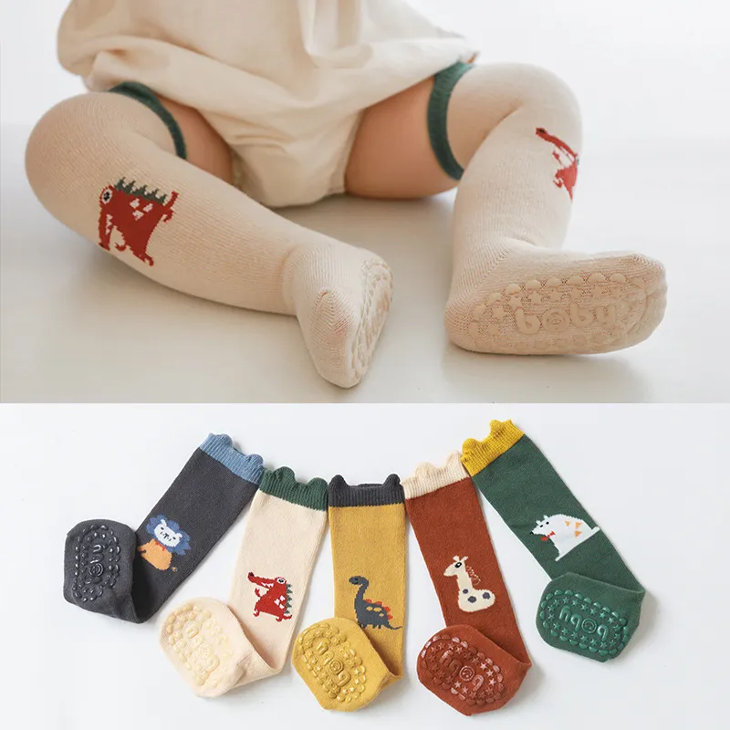 Kids Unisex Autumn Winter Warm Cartoon Animal Pattern Thickening Combed Cotton Stockings