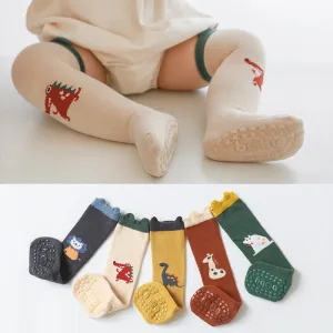 Kids Unisex Autumn Winter Warm Cartoon Animal Pattern Thickening Combed Cotton Stockings