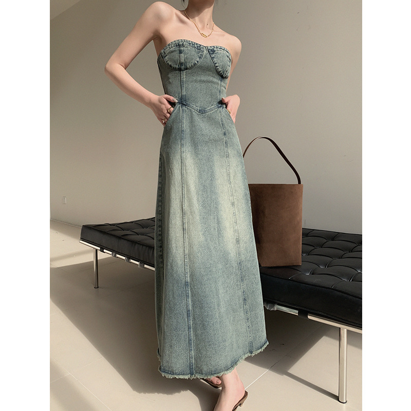 Wholesale denim outlet dresses