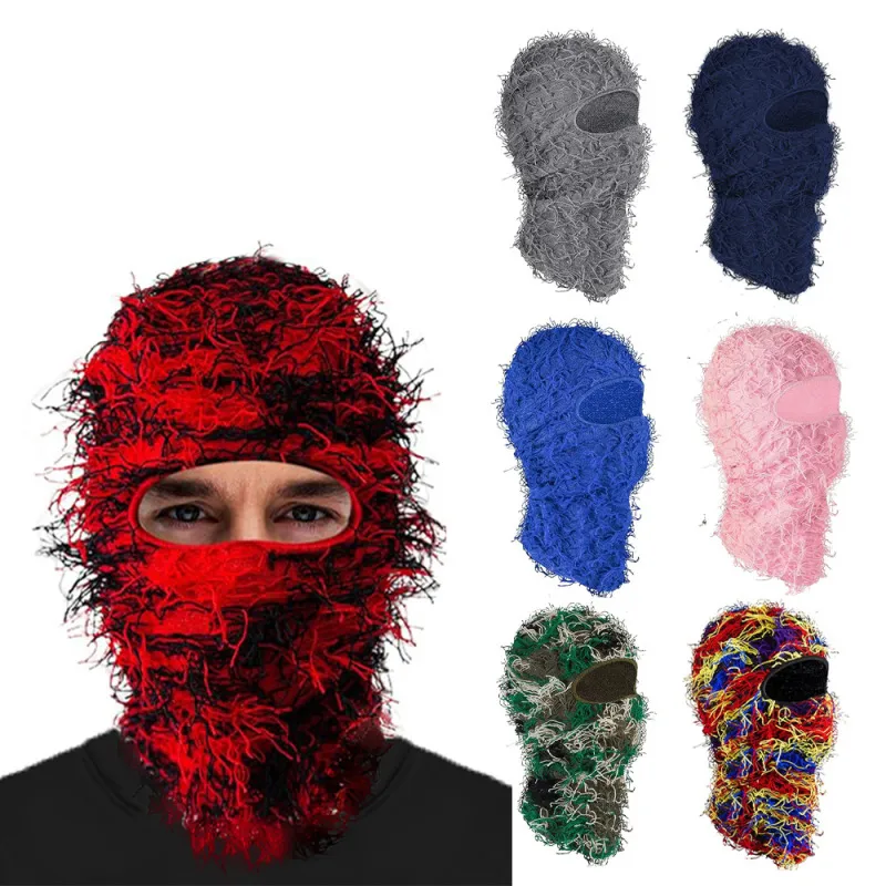 Single Hole Knitted Mask Funny Outdoor Warm Headgear Unisex
