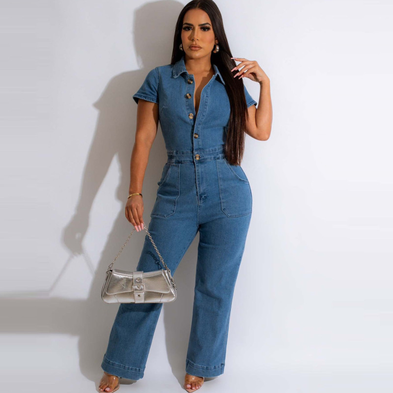 Buy Denim Patchwork Jumpsuit, Woman Jeans Rompers Street Smart Casual High  Rise Overalls Holiday Playsuit Outdoors Wedding Prom Party Gift Online in  India - Etsy
