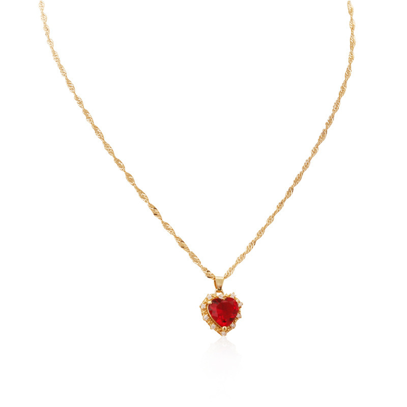 【TATIANA】Vary Cubic Chips Heart Necklace★送料無料★6色 TATIANA】Vary Cubic Chips Heart Necklace☆送料無料☆6色