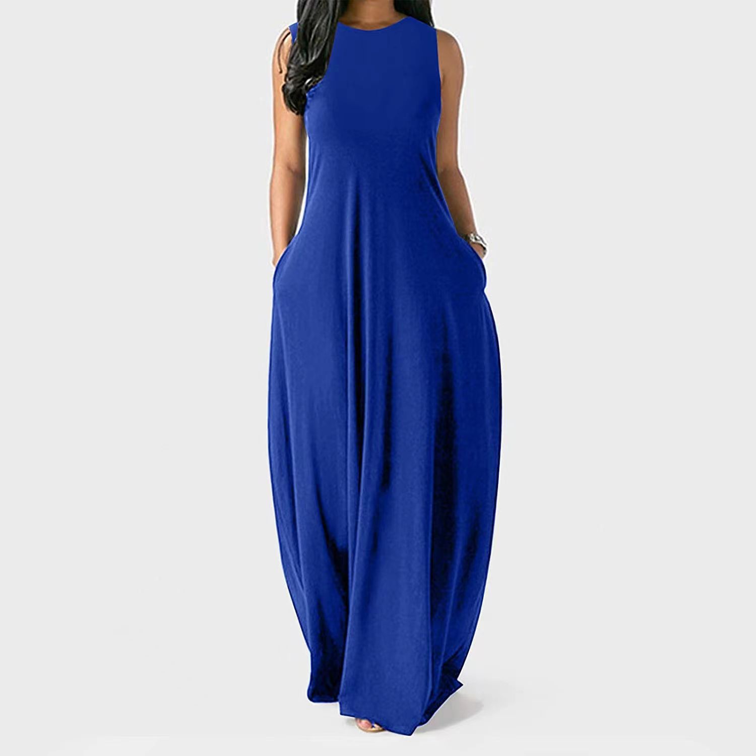 Wholesale Summer Women Fashion Solid Color Round Neck Vest