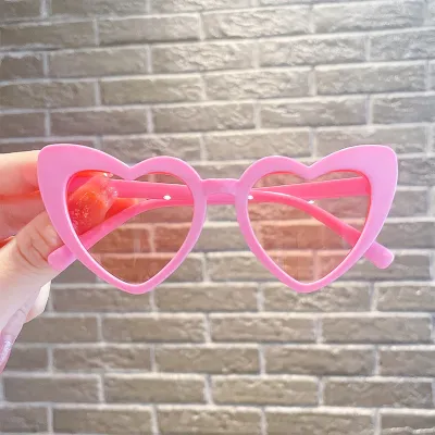 Kids Unisex Fashion Casual Cute Heart Shaped Sunglasses PC Resin Frame