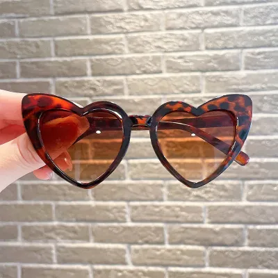Kids Unisex Fashion Casual Cute Heart Shaped Sunglasses PC Resin Frame