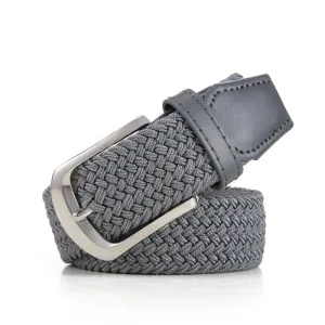 Fashion Solid Color Braided Belt With Pin Buckle