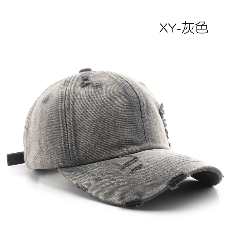 【12月スーパーSALE 15％OFF】 Hole Washed Casual Fashion Neutral Wholesale Solid Cap Color 帽子