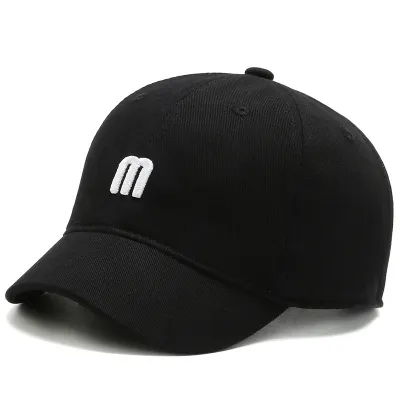 Neutral Fashion Casual Letter Embroidered Cotton Dome Cap