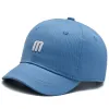 Embroidered M Aqua