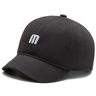 Neutral Fashion Casual Letter Embroidered Cotton Dome Cap