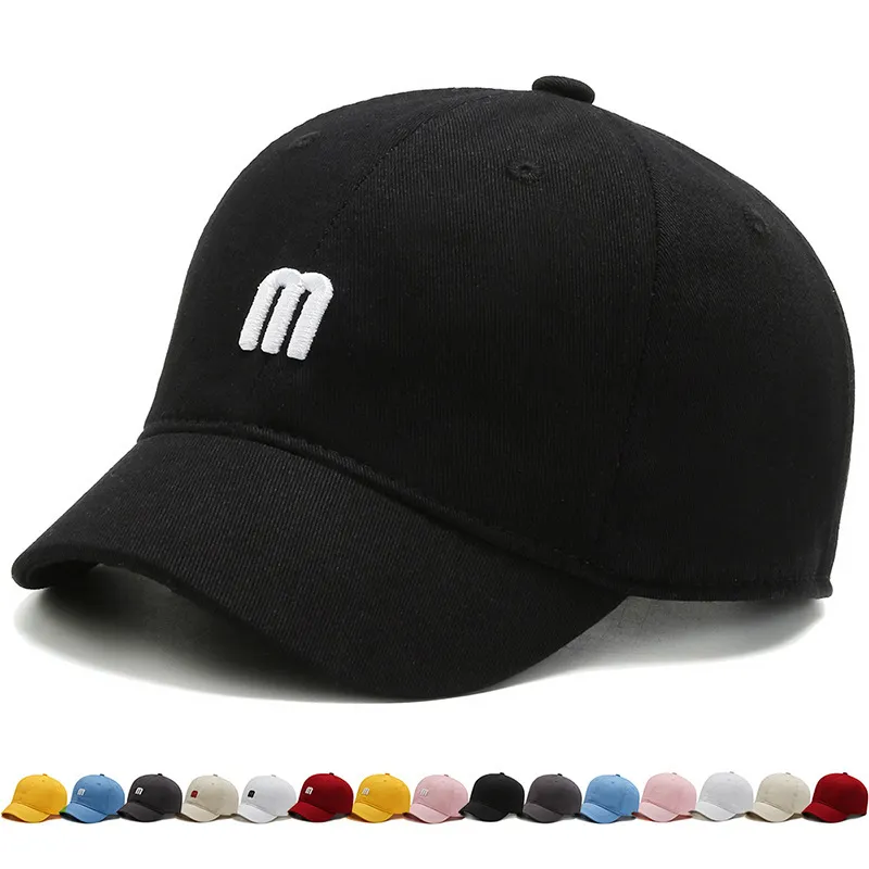 Neutral Fashion Casual Letter Embroidered Cotton Dome Cap