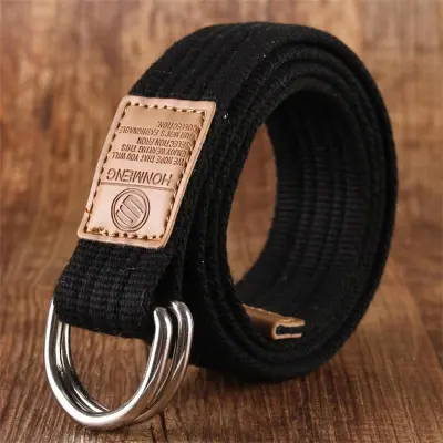 Men Casual Outdoor Sports Versatile Solid Color Canvas Belt