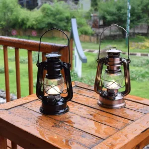 Lámpara portátil recargable retro para acampar al aire libre