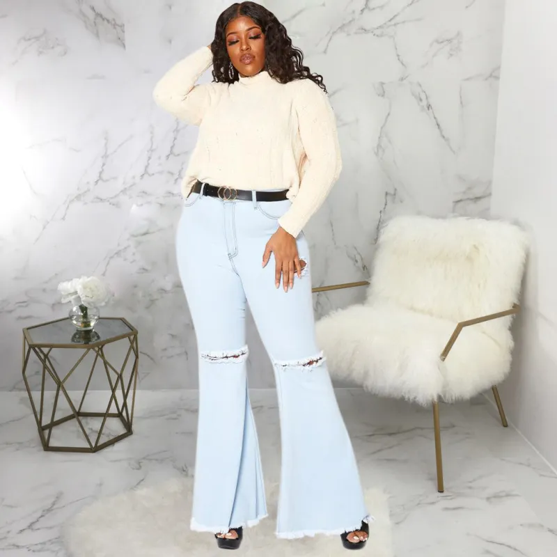 Plus Size Flared Pants