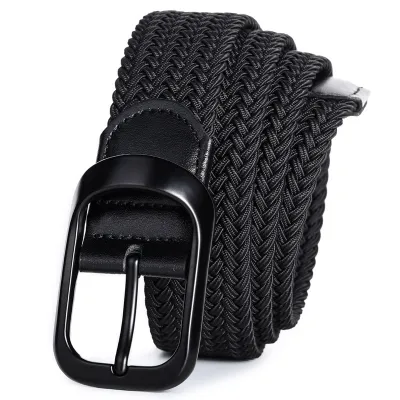 Women Men Fashion Casual Versatile Multicolor Canvas Woven Square Pin Buckle Belt