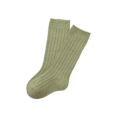 Kids Unisex Cute Basic Solid Color Cotton Combed Stockings