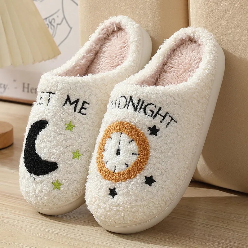 Threaded Pear Molly Plush Suede Winter Home Slippers