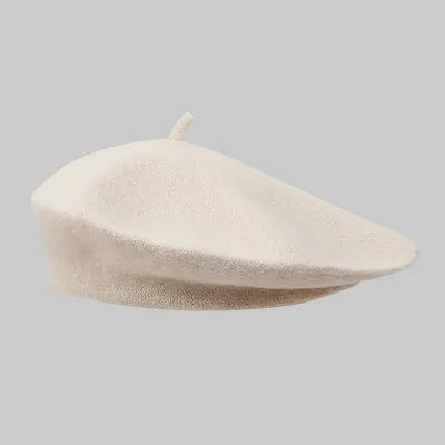 Fashion Autumn Winter Women Solid Color Vintage Casual Beret Hat