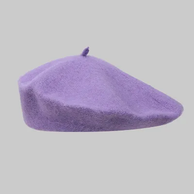 Fashion Autumn Winter Women Solid Color Vintage Casual Beret Hat