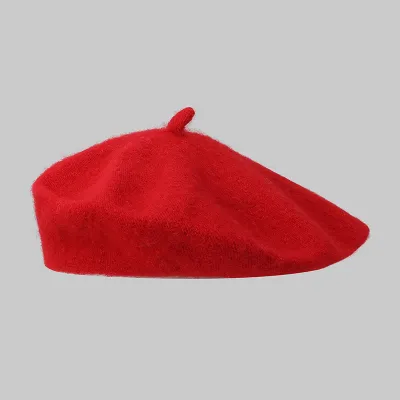 Fashion Autumn Winter Women Solid Color Vintage Casual Beret Hat