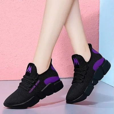 Women Fashion Casual Mesh Breathable Thick-Soled Sneaker