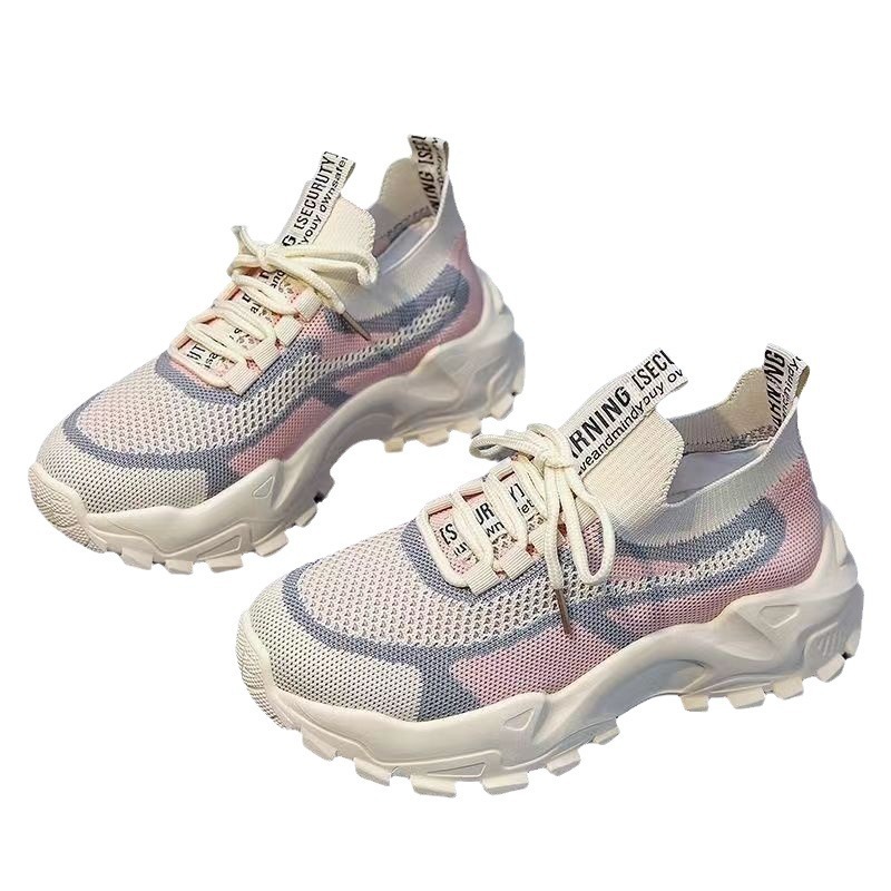 Wholesale Women Fashion Casual Breathable Mesh Lace-Up Thick