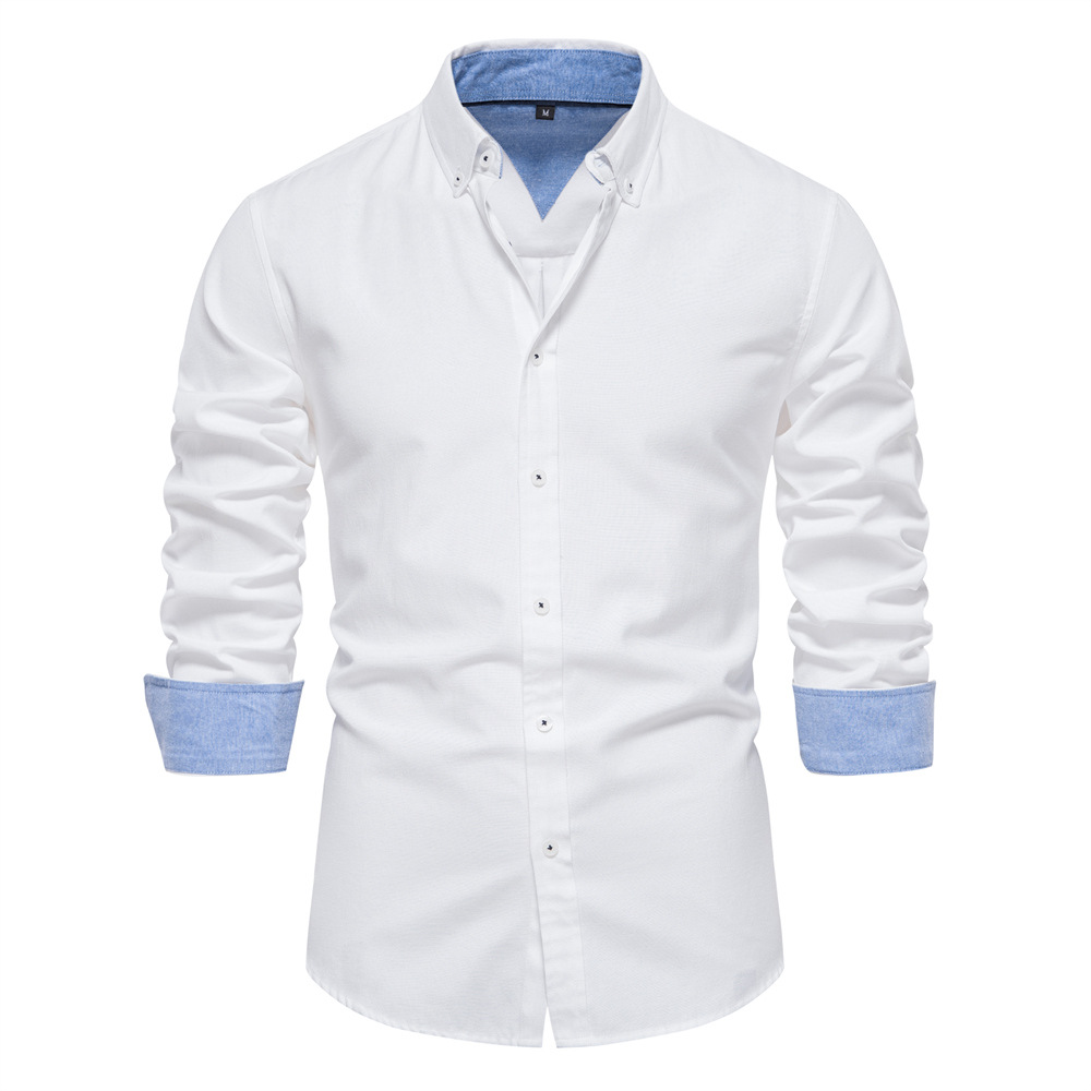 Wholesale Men Spring Autumn Fashion Casual Basic Solid Color
