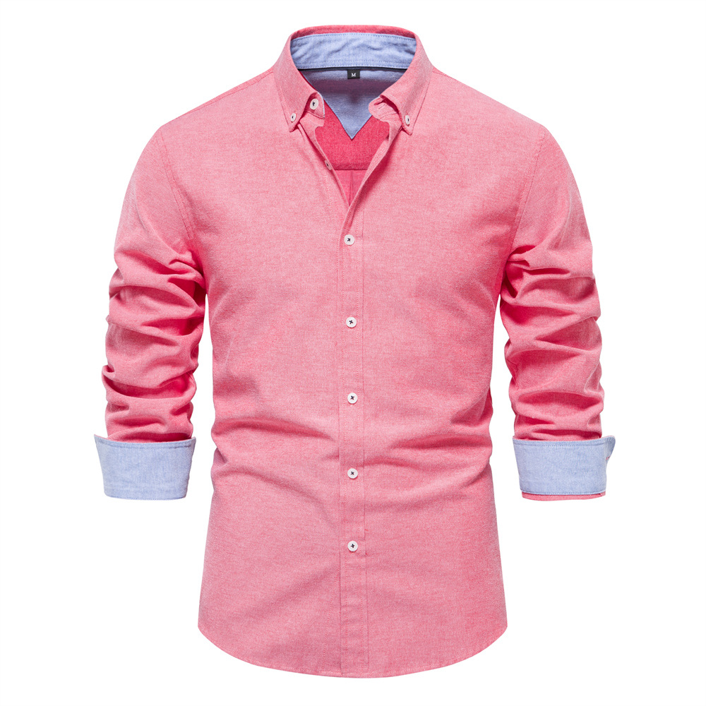 Wholesale Men Spring Autumn Fashion Casual Basic Solid Color