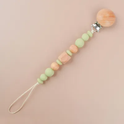 Kids Baby Unisex Cute Silicone Octagonal Beads Anti-Drop Pacifier Chain