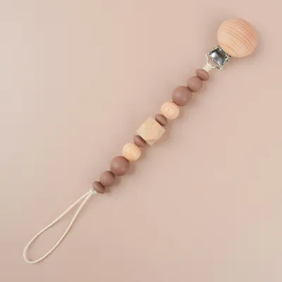 Kids Baby Unisex Cute Silicone Octagonal Beads Anti-Drop Pacifier Chain