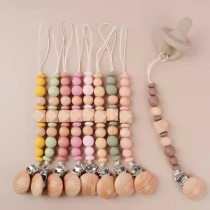 Kids Baby Unisex Cute Silicone Octagonal Beads Anti-Drop Pacifier Chain