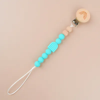 Kids Baby Unisex Candy Color Silicone Anti-Drop Pacifier Chains