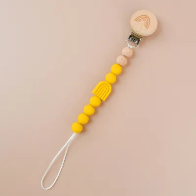Kids Baby Unisex Candy Color Silicone Anti-Drop Pacifier Chains