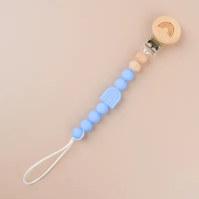 Kids Baby Unisex Candy Color Silicone Anti-Drop Pacifier Chains