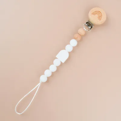 Kids Baby Unisex Candy Color Silicone Anti-Drop Pacifier Chains