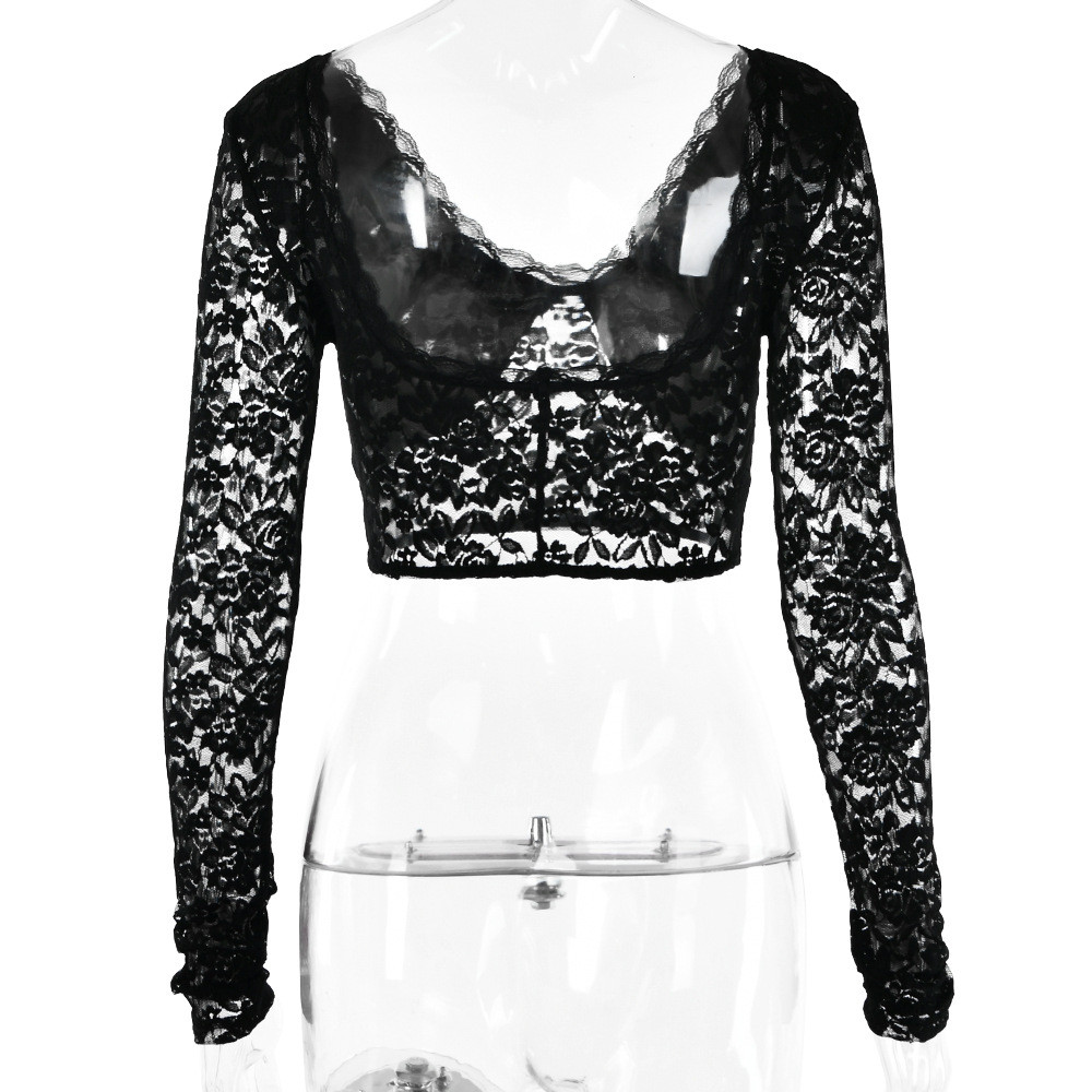 ◆as if calie◆ GURLS CROP LACE LONG SLEEVE TSHIRT BLACK CA2 MUSINSA | ASIF CALIE GURLS CROP LACE LONG SLEEVE T-SHIRT BLACK