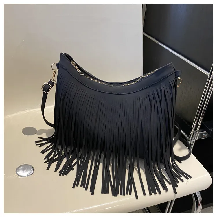 Women Fashion Retro View Zipper Shoulder Nylon Bag